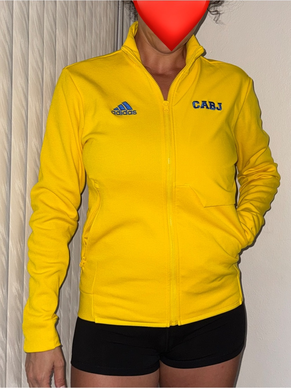 Official Adidas Yellow Boca Juniors Soccer Team Track Jacket Original